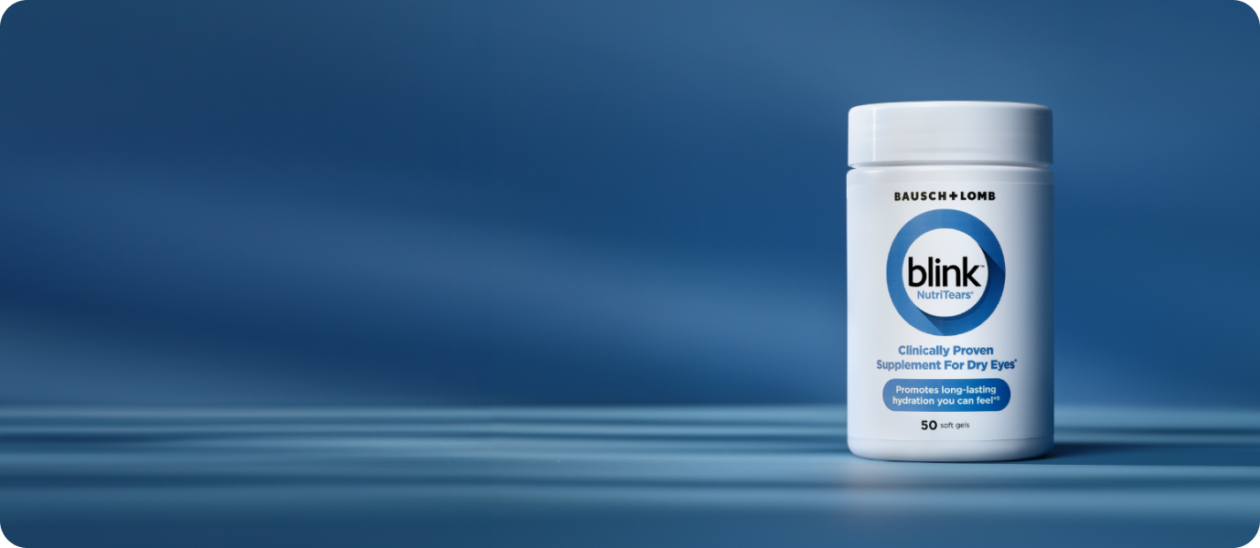 A bottle of Blink NutriTears on a display