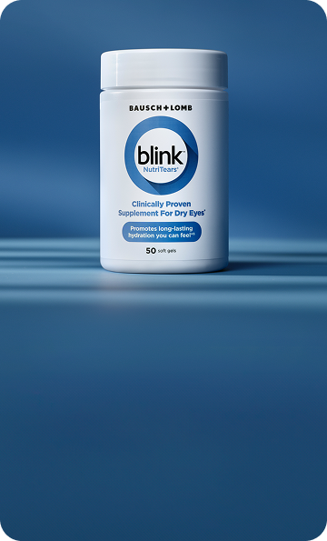 A bottle of Blink NutriTears on a display