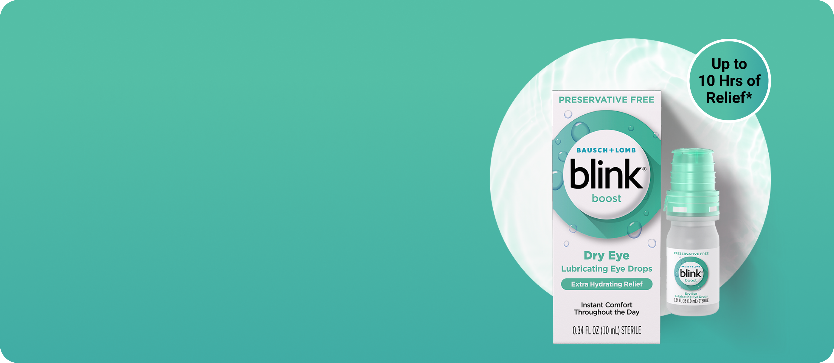 Blink Triple Care package and bottle on a display