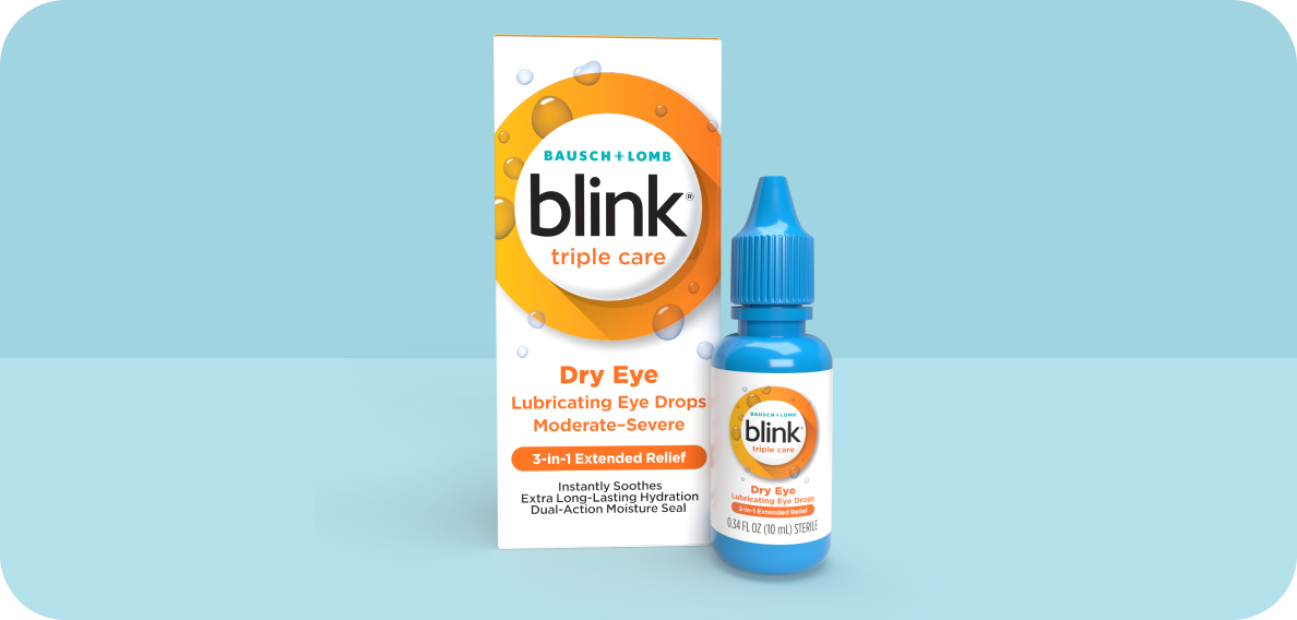 Blink Triple Care package and bottle